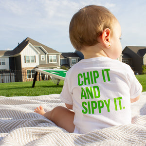 "Chip It & Sippy It" Onesie